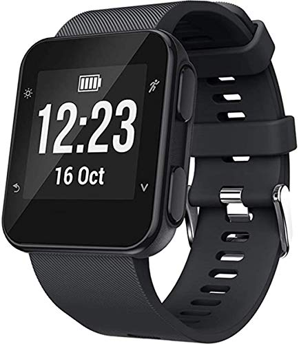 Shieranlee Compatible con Forerunner 35,Suave Silicona de Ajustable Deportiva Pulsera de Reemplazo Compatible para Garmin Forerunner 35 Smart Watch, Fit 5.11-9.05 Inch (130mm-230mm) Wrist