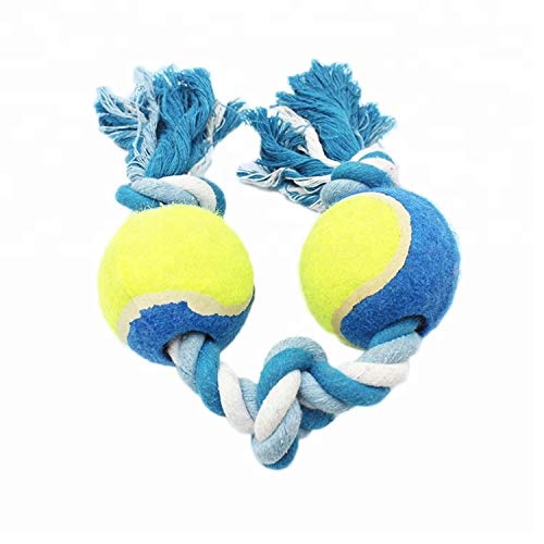 PetVogue Premium Multicolour Cotton Rope Toy with 2 Squeak Tennis Balls, Gentle on Teeth - for Small to Medium Dogs (B08NTG89B5) Amazon Price History, Amazon Price Tracker
