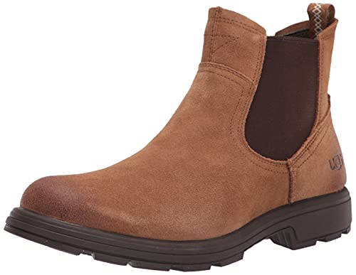 UGG Men's Biltmore Chelsea Boot, Chestnut Suede, Size 15