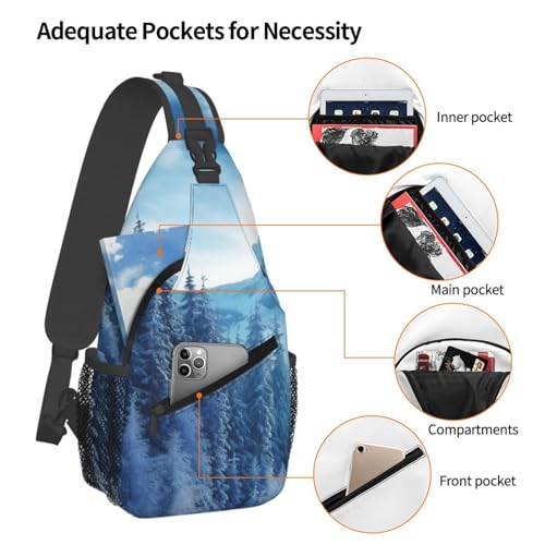 Sling Bag para mujeres y hombres bolso cruzado para senderismo miniatura 3