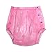 Haian Adult Incontinence Snap-on Plastic Pants Color Transparent Pink (Large)