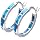 925 Sterling Silver Hoop Earring, Opal Small Hoop Earring for Women, Hypoallergenic Jewelry Cubic Zirconia Huggie Hoop Earrin