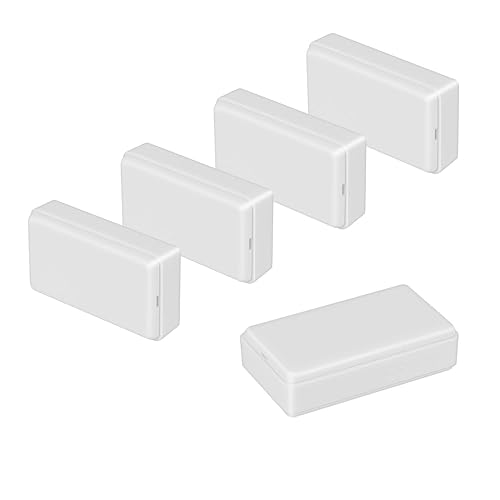 Miniatura 64 de LeMotech Project Box - Caja de 5 piezas de plástico ABS para proyectos eléctricos, caja de conexiones pequeña para electrónica, color blanco, 3.54 x