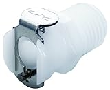 Colder PMC1002 Acetal Tube Fitting, Coupler, Straight Thru, In-Line, 1/8