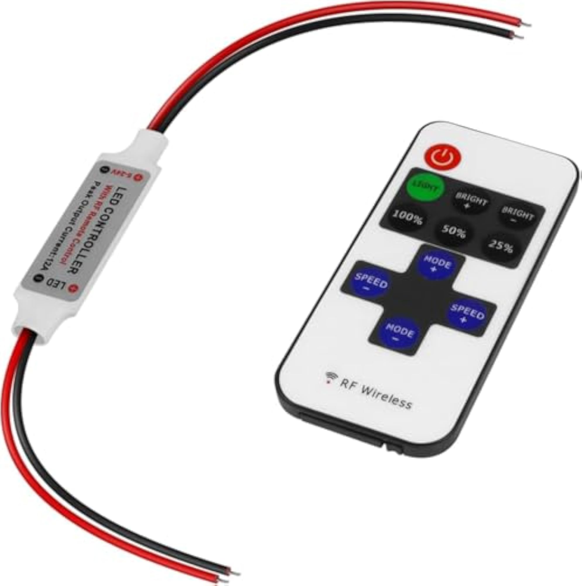 Mini RF LED Dimmer Wireless Remote Controller for Strip Lights
