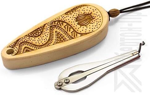 Oberton Pro“Scarab Baritone” Jaw Harp - High Quality Mouth Musical Instrument with Rich Sound