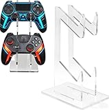2-stufiger Controller Ständer aus Acryl - Universeller Controller Halter für Gamepads - Transparenter Desktop Organizer für Gaming-Zubehör, Headset & Zubehör - für Schreibtisch, Setup & E-Sports Raum