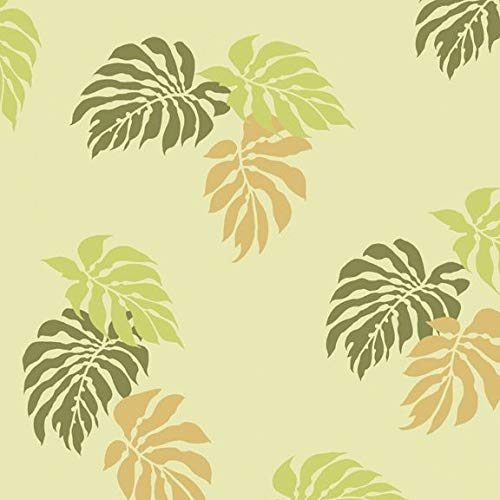 Bermuda Breeze Tropical Wall Stencil Kit – Tropical Stencils For Walls - Tropical Stencil Design – Reusable Stencil For Painting Walls – Try Stencil Instead Of Wallpaper And Save Lots On Room Makeover #TOP5