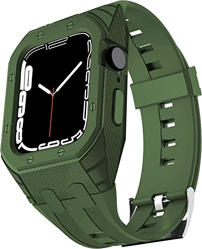 Accessoires de montre Apple Watch Band 8 7 45 mm bracelet caoutchouc silicone coque protection
