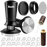 SneiDr Kit Cafe Barista 51mm Set 21 Piezas Tamper 51mm Espresso Calibrado Con Resorte Anillo Dosificador Puck Screen Herramienta WDT Alfombrilla Tamper Plantillas Latte Art Accesorios Barista