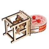 NUOBESTY Tambour Chinois Miniature en Bois Traditionnel Portable, Décoration Zen pour Bure...