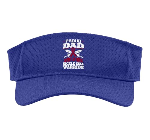 Proud Dad of A Sickle Cell Warrior SCD Awareness Father Sport Sun Visor, Adult, One Size, Purple