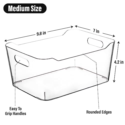 Clear Storage Bins, Pantry Organizers and Storage Containers Fridge Organizer Bins Kitchen Organization Cabinet Organize - Additional View