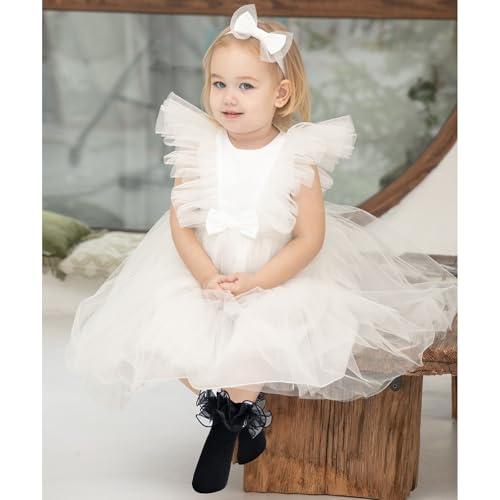 1Pack Ruffle Socks for Girls Cute Double Lace Fluffy Frilly Dress Socks Soft Cotton Fancy Sock for Toddler Little Kid3