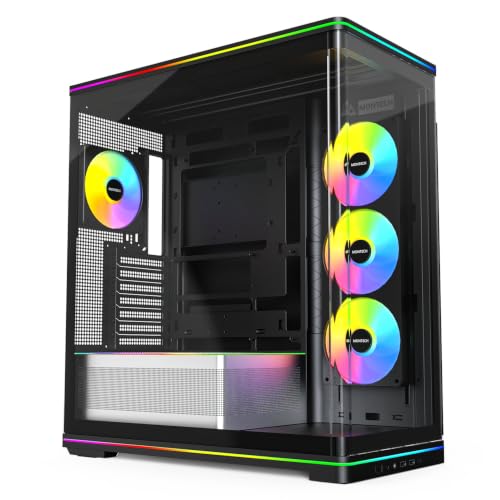 MONTECH TG3 �J�[�uATX PC�P�[�X 15°�ȖʃK���X & ARGB�t�@��4�t�� �z���C�g | �K�w�^�V���[�P�[�X�A�o�b�N�R�l�N�g�Ή��A430mm GPU & 180mm�N�[���[�N���A�����X�A360mm�g�b�v���W�G�[�^�[�AType-C�A�|�S�s