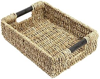 woodluv Large Seagrass Storage Basket with Handle