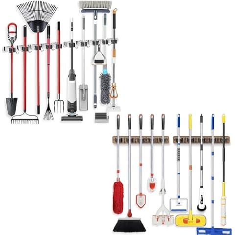 IMILLET Mop and Broom Holder Wall Mount Cover