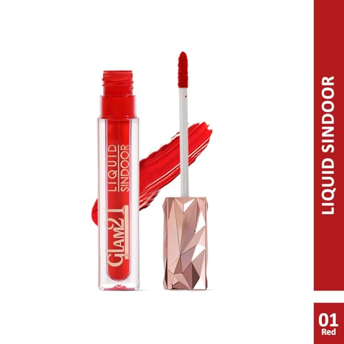 Image of Glam21 Liquid Sindoor | Quick-Drying & Smudge-Free Formula | Sweat-Resistant | Long-Lasting Wear | Smooth Sponge Tip Applicator for Precise Application | Combo Pack of 2 | Red and Maroon | 5gm each