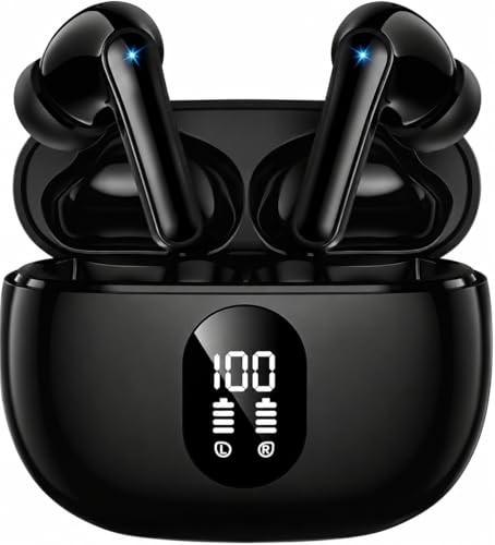 jaddsa Lightweight True Wireless in-Ear Earbuds, Bluetooth Headset with HD Call, Deep Bass, IPX7...
