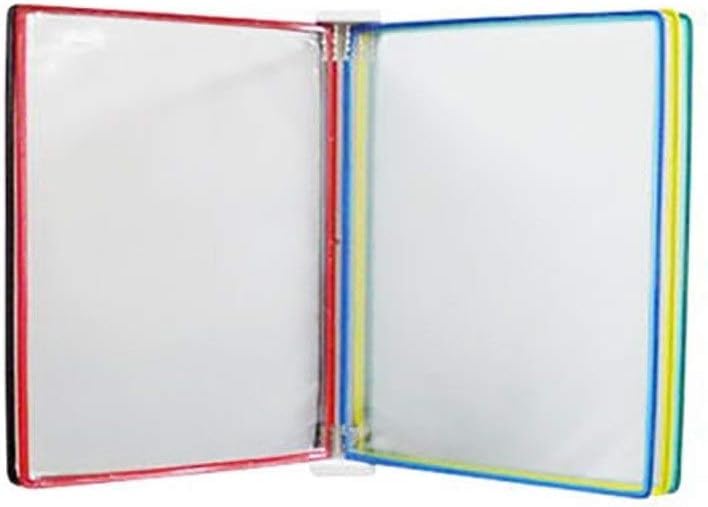 Espositore for cataloghi, Sistema di Riferimento a Parete, Porta Documenti A4 con 5 Pannelli e 10 Tasche for Display (PVC+Metallo)(Size:G)