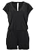 Elacucos Women Sexy Romper V Neck Elastic Waist Jumpsuit Playsuit