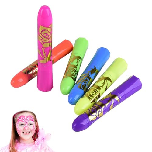 Siuwddee Pintura Facial Neón,Barras Luminosas UV - Barras Lavables Seguras de para Disfraces Fiestas Halloween Cumpleaños Adultos y Niños