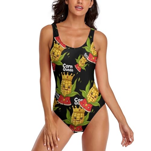 Traje de baño Corn Queen para Mujer, con Espalda Descubierta, Ideal para la Playa en Verano.