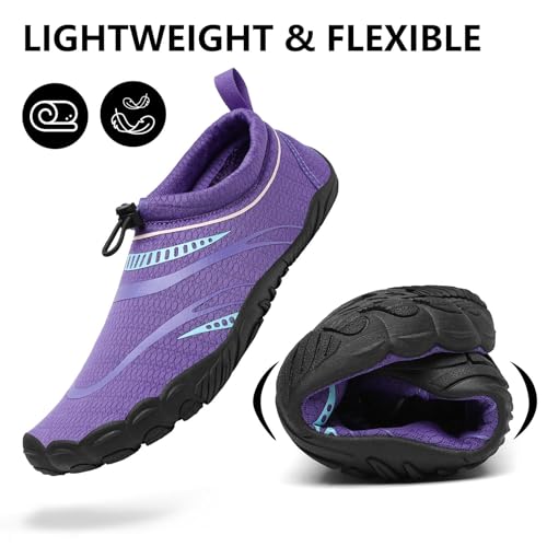 Image of Mishansha Womens Mens Water Swim Shoes Wide Toe Box Barefoot Shoes US Size 5.5-13.5 Women / 3-11.5 Men