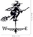 Alnicov Witch Metal Weathervane,Stainless Steel Weather Vane with Roof Mount Roof Garden Decorations for Outdoor Farm Yard Garden Gazebo