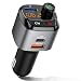 IMDEN Bluetooth FM Transmitter for Car, QC3.0+Type-C PD 18W Wireless Bluetooth FM Radio Adapter Bass Sound Music Player FM Car Kit with Hands-Free Calling and 3 USB Ports Charger Support USB Drive