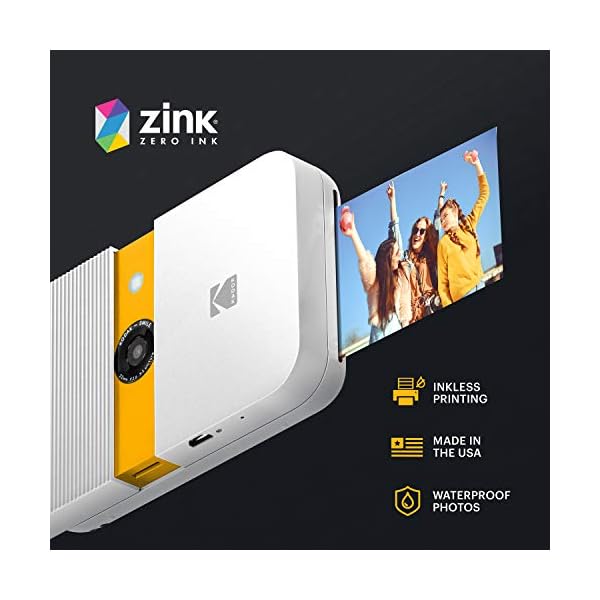 KODAK Smile Digital Sofortbildkamera mit 2x3 ZINK Drucker - HD-Qualität - 10MP, LCD Display, Micro SD Kartenleser und… – Bild 6