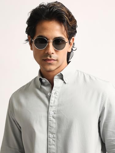 Image of MANIAC || Mens || Solid || Collared Neck || Full Sleeve || Oxford || Linen Blend Fabric || Shirt