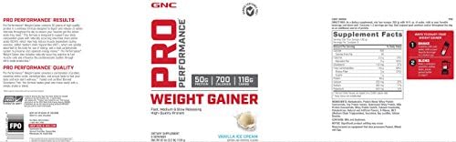 GNC Pro Performance Weight Gainer - Vanilla Ice Cream, 6 Servings, Protein to Increase Mass 4 GNC Pro Performance Weight Gainer - Vanilla Ice Cream, 6 Servings, Protein to Increase Mass
