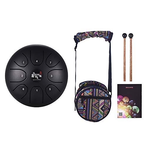 Muslady 5.5 Inch Mini 8-Tone Steel Tongue Drum C Key Percussion Instrument H