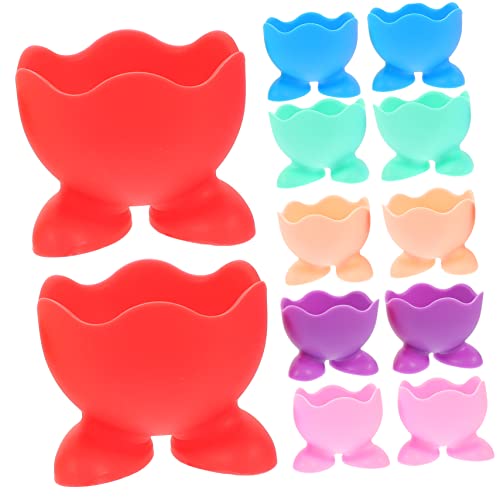 Set Di 6 Portauova In Silicone Infrangibile - Impilabili, Con Ripiano Per Gusci, Lavabili In Lavastoviglie, Nero