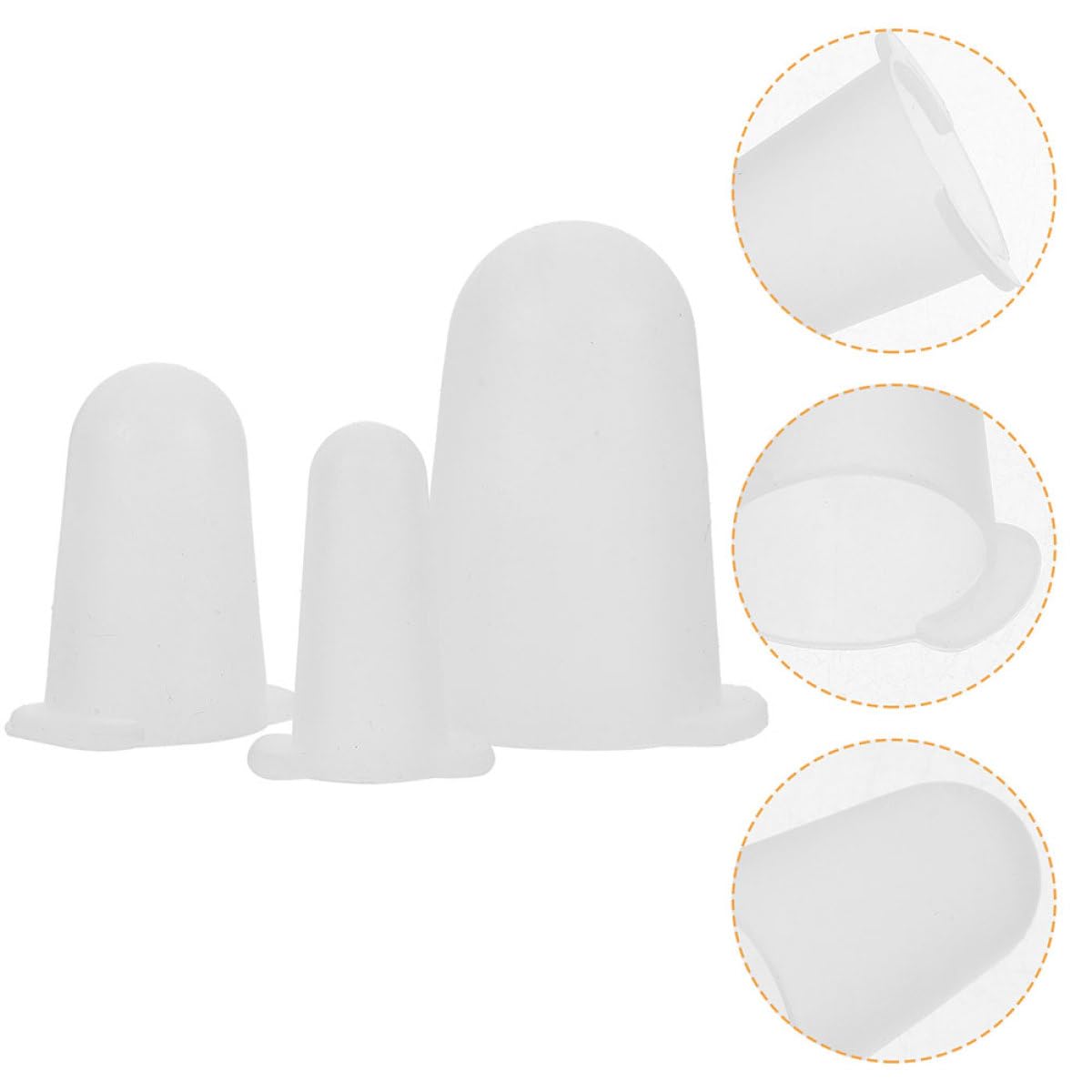 TOYANDONA 6 Pezzi Coperture Protettive in Silicone per Punte da Torta, Flessibili e Resistenti, Adatte alla Maggior Parte delle Punte per Decorare Torte in Bianco