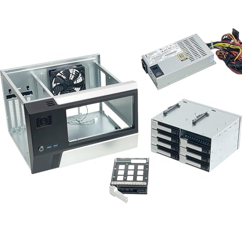 Generic ZhenLoong-X86 8 Bay Hard Disk Drive hot swappble NAS case Server Storage Chassis 12Gb backbplane SFF8643 Support MATX/ITX MB Comes with Enhance ENP7140B 400W Flex PSU/USB3.0 * 2