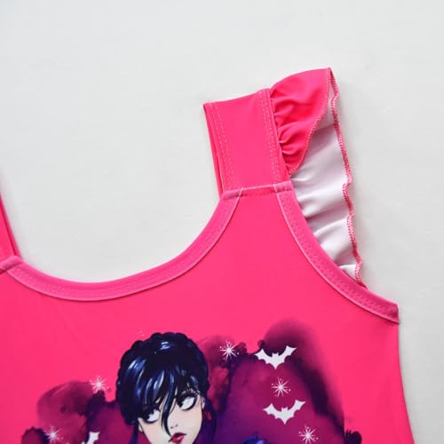 Little Girls Cartoon One-Piece Swimsuit Girls Ruffles Swimsuits Beach Sport Bathing Suit3
