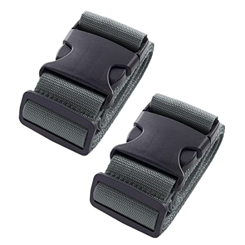 Image of 2pcs 74″x2″Luggage Straps for Suitcases,Adjustable Suitcase Straps and Heavy Duty Strap Buckle Packing Straps Travel Accessories,Gray