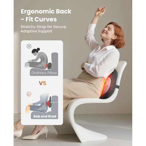 Image of BOB AND BRAD Cordless Back and Neck Massager with Heat, FSA Eligible HSA 4D Shiatsu Massage Pillow for Pain Relief Deep Tissue, 6H Battery, Gift for Stress Relief at Home Office & Car
