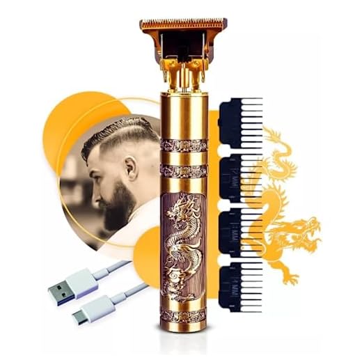 Máquina Sem Fio Recarregável, Cortes, Desenhos e Acabamentos para Cabelo/Barba