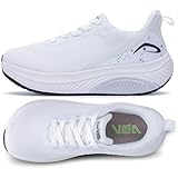 GANNOU Wide Toe Box Walking Shoes Arch Support Plantar Fasciitis Sneakers Orthotic Tennis Shoes White Size 9