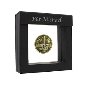 Historia 1 DM-Münze 1960 vergoldet – Jahrgangsmünze mit Ihrer persönlichen Gravur auf dem Rahmen