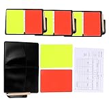 Sosoport 4sets Referee Cards Wallet Professional Referee Kit Soccer Accessories Match Accessory Soccer Cards Portable Game Tools