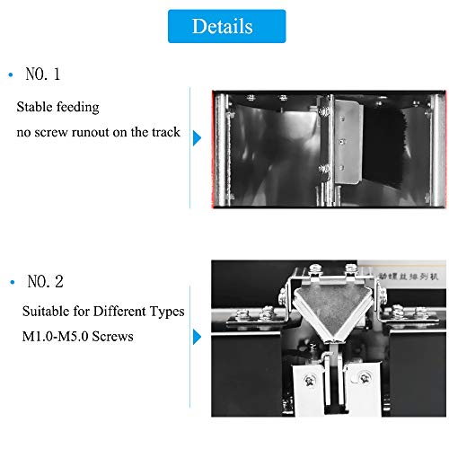 CGOLDENWALL Automatic Screw Feeder Machine Screw Feeder Supplier Screwdriver Feeder Microcomputer Control Digital Display Count Applicable Screw Size from M1.0 to M5.0 for Different Types Screws