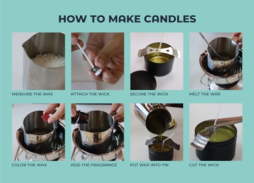 VViViD Candle Wick Holders 25 pcs Kit, Upgraded Steel Centering Devices for Candle Making
