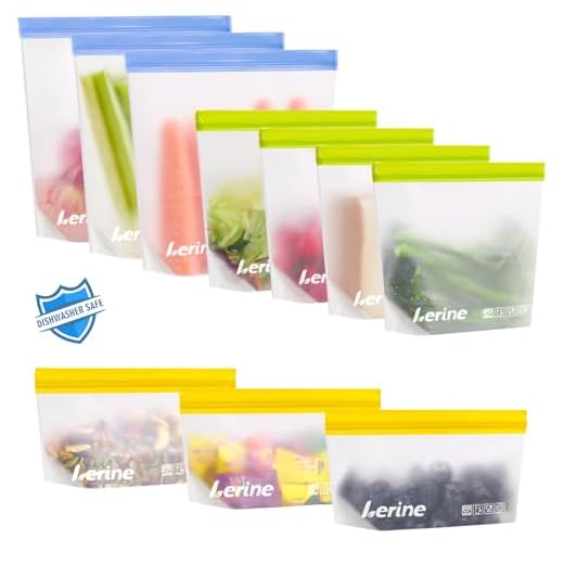 Lerine 10-Pack Stand-Up Reusable Bags
