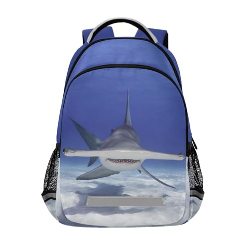 Hammerhead Shark Printing Backpack for Student Kids Rucksack Boys Girls School Bag Travel Daypack