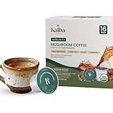 Kalba Organic Mushroom Coffee Arabica Coffee with Lion's mane, Chaga, Turkey Tail, & Nigella Seed for Energy Boost & Immunity (K-Cups 16 pods)