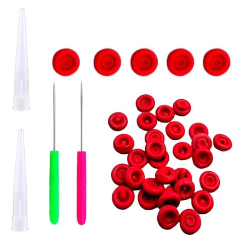 30Pzs Tapas para Masilla Rojas con Agujas y Boquillas miniatura 1